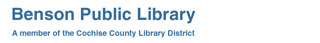 Benson Public Library header image