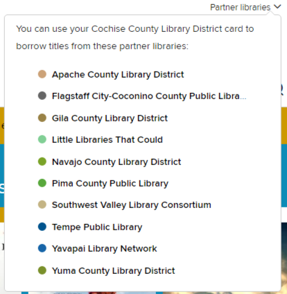 screenshot showing partner libraries